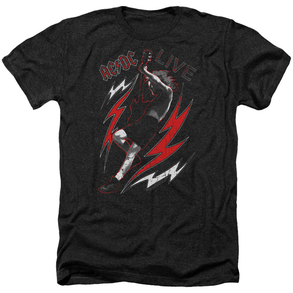 AC/DC Live Adult Heather 40% Poly T-shirt