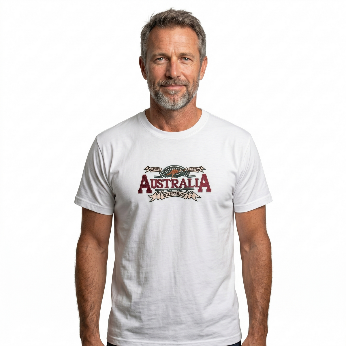 10X Adult Australian Wilderness Souvenir T Shirt Bulk Pack White 100 Cotton Tee Top
