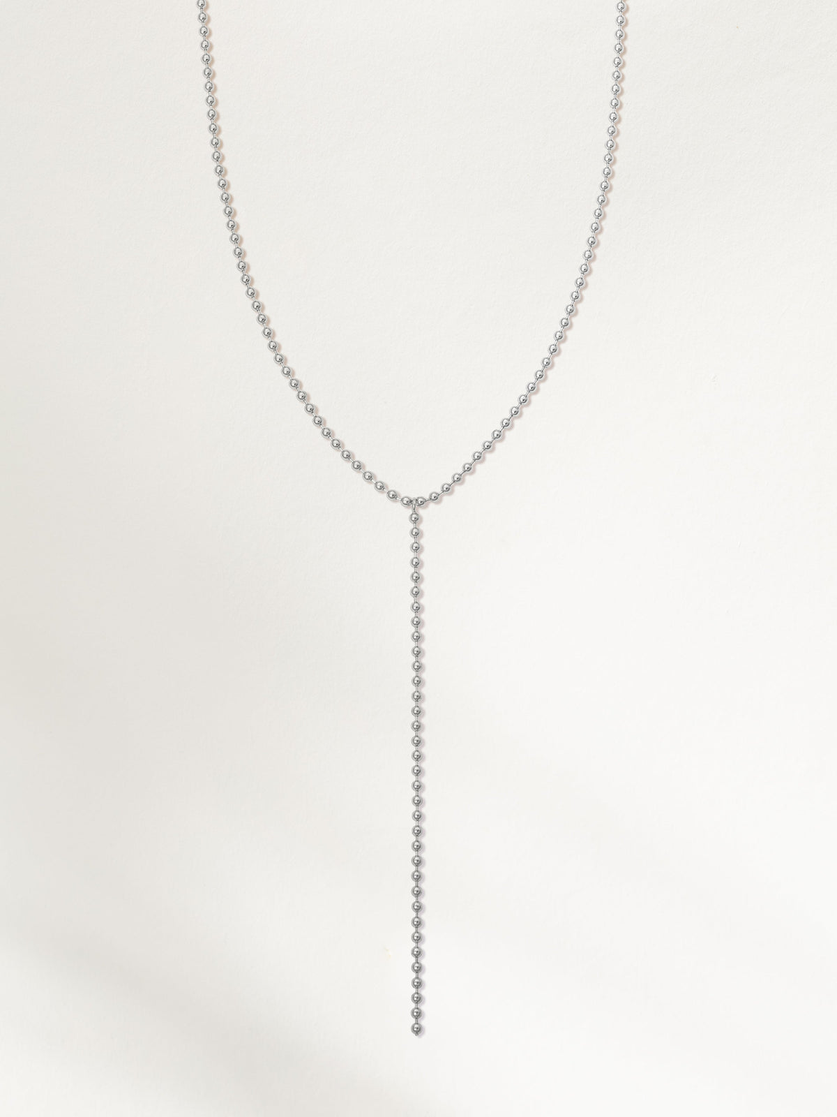 Ball Chain Lariat Necklace