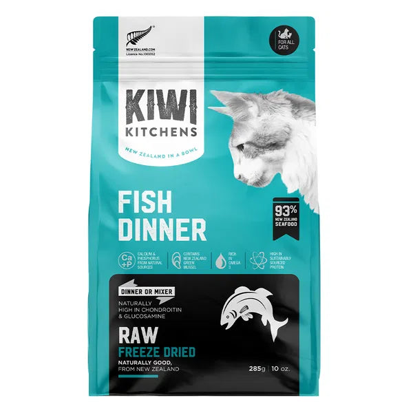 Kiwi Kitchens - Raw Freeze Dried Fish Dinner Dry Cat Food