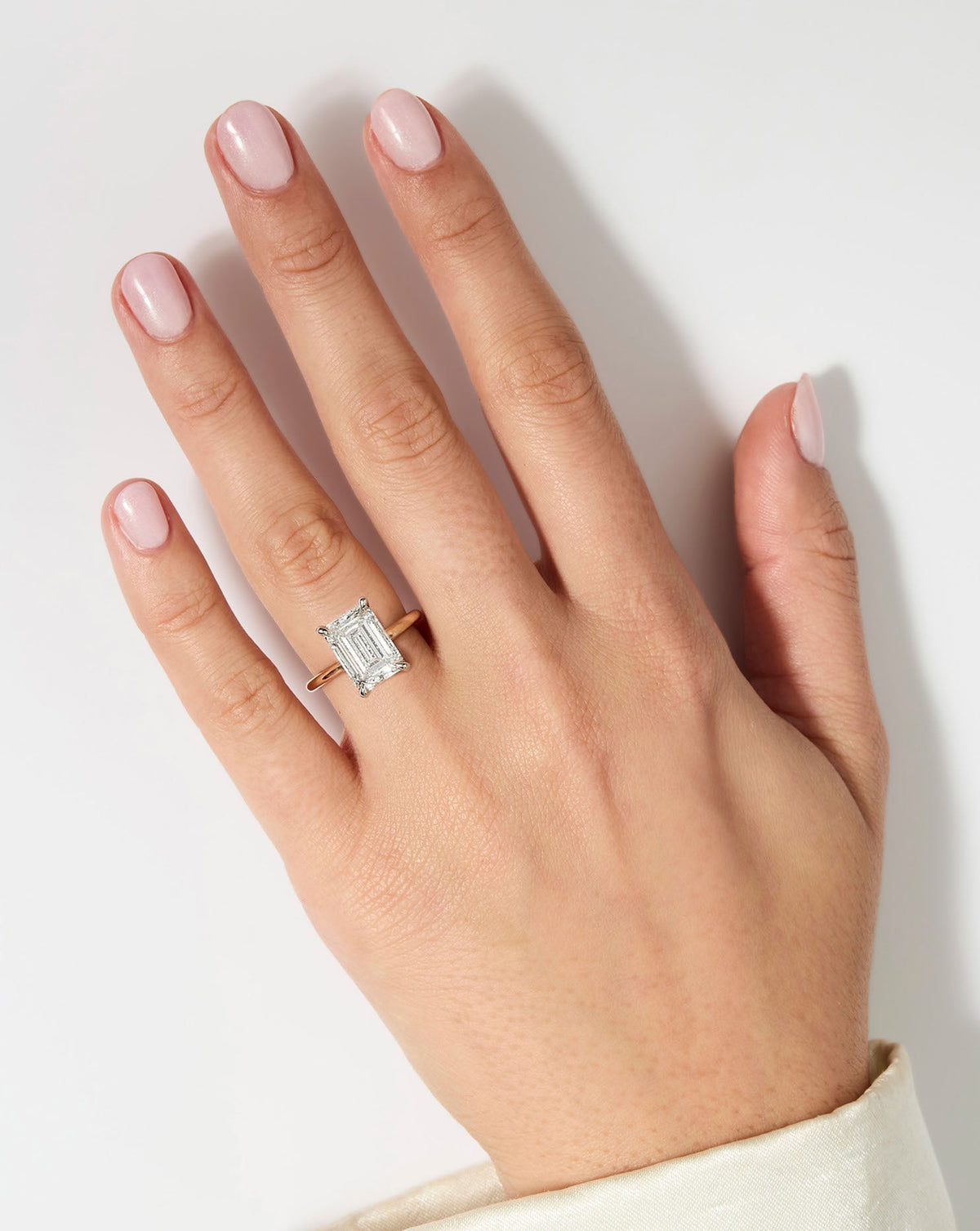 5.05 Emerald Lab Diamond in Cloud Solitaire
