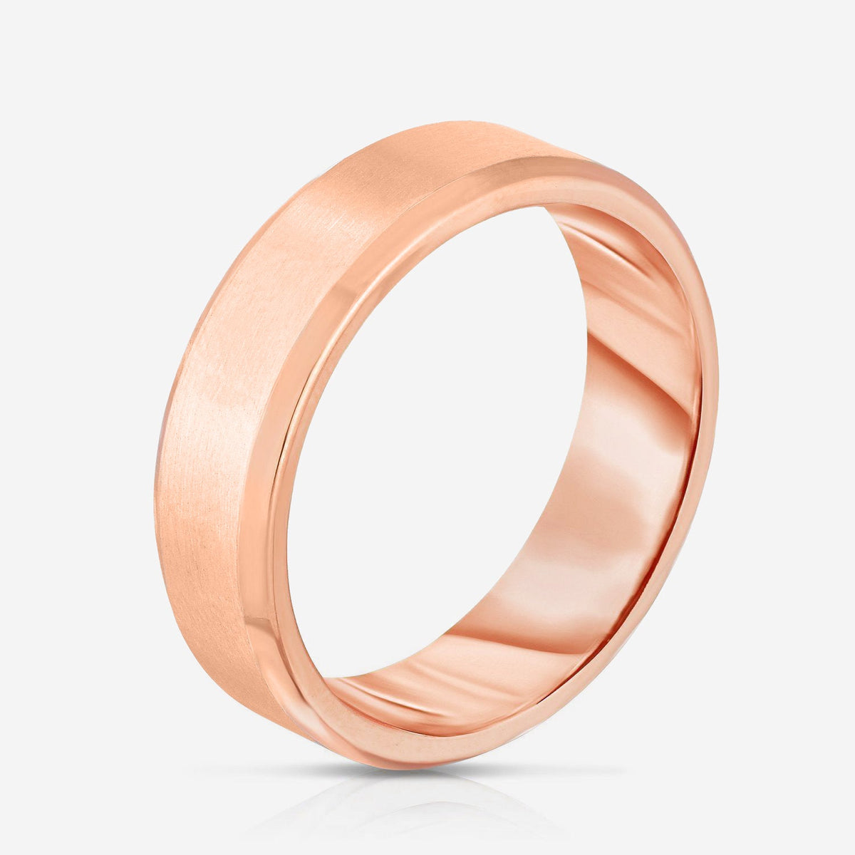 5 mm Contrast + Beveled Wedding Band