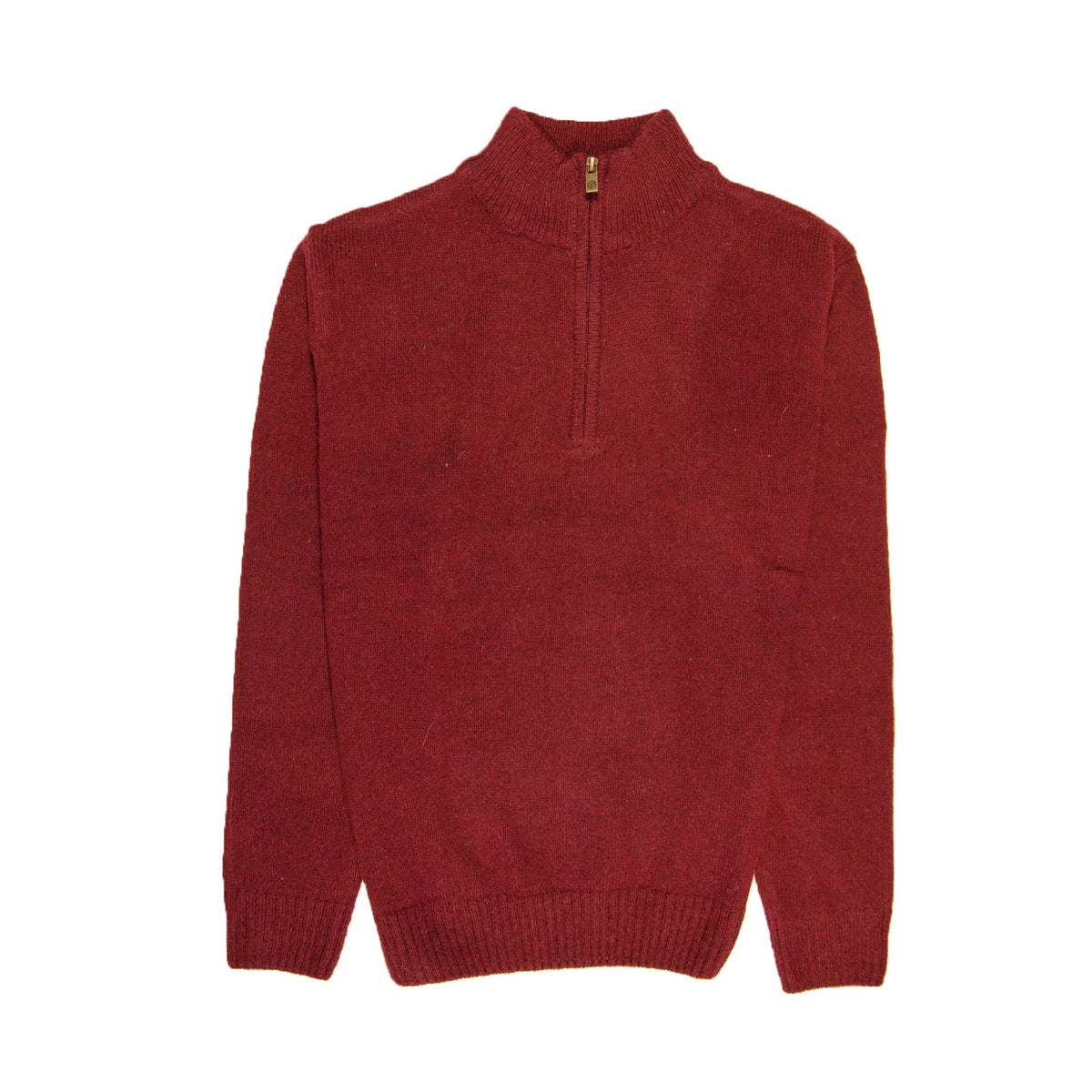 100 Shetland Wool Half Zip Up Knit Jumper Pullover Mens Sweater Knitted 1