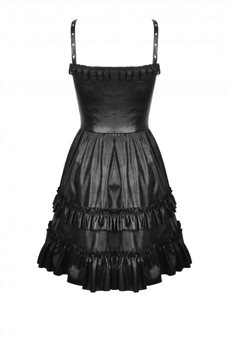 Bad Girl Ruffle Leather Dress