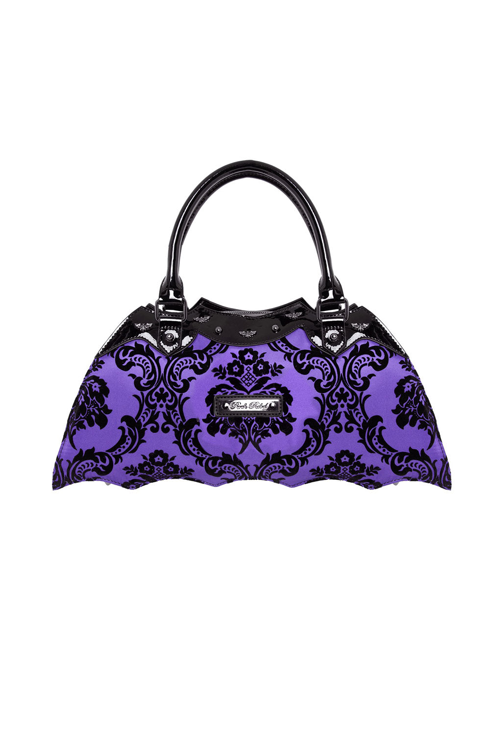 Damask Bat Handbag In Violet