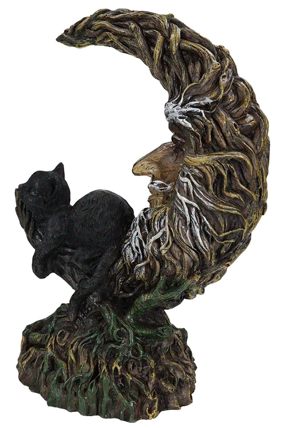 Black Cat on Moon Statue