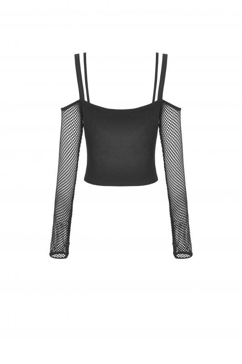 Black Craft Fishnet Off the Shoulder Top