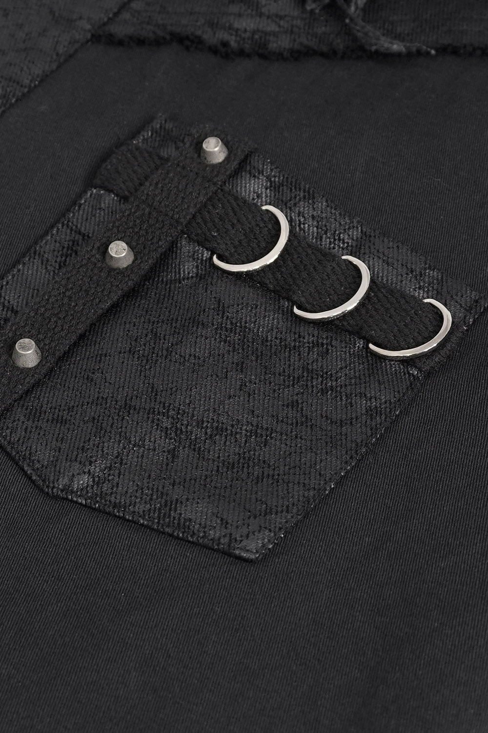 Black Death Denim Vest