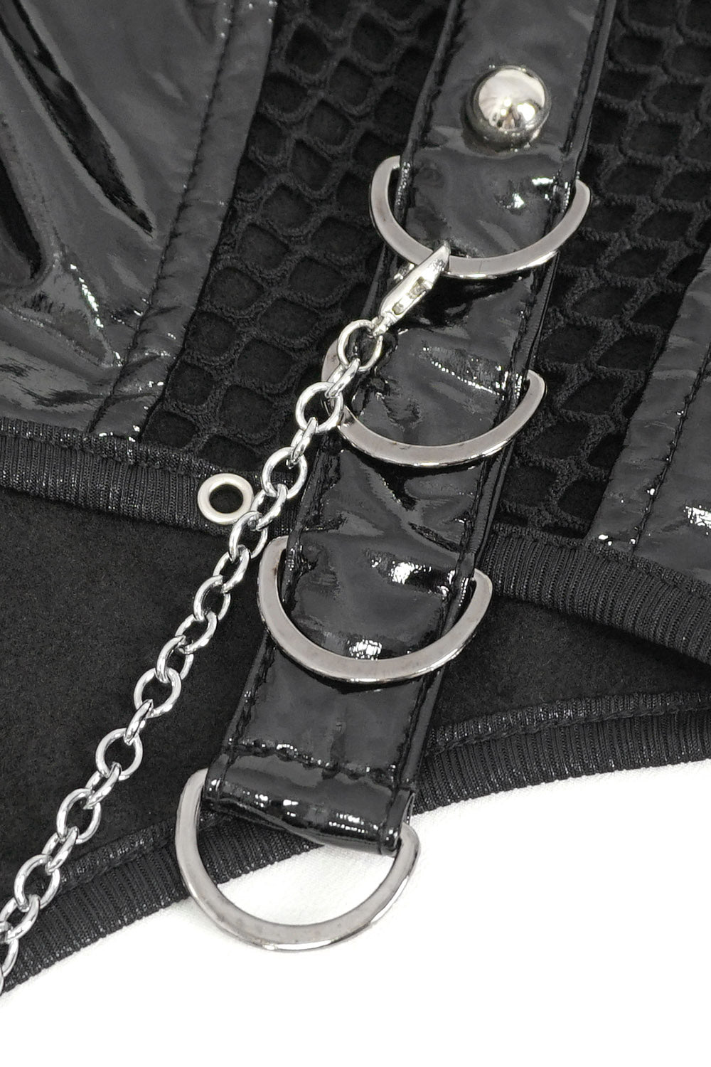 Black Moonlight Harness Split Skirt Set