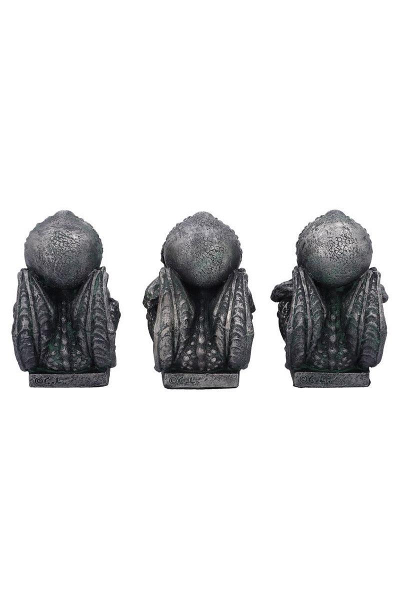 Cthulhu See Hear Speak No Evil Statue Set