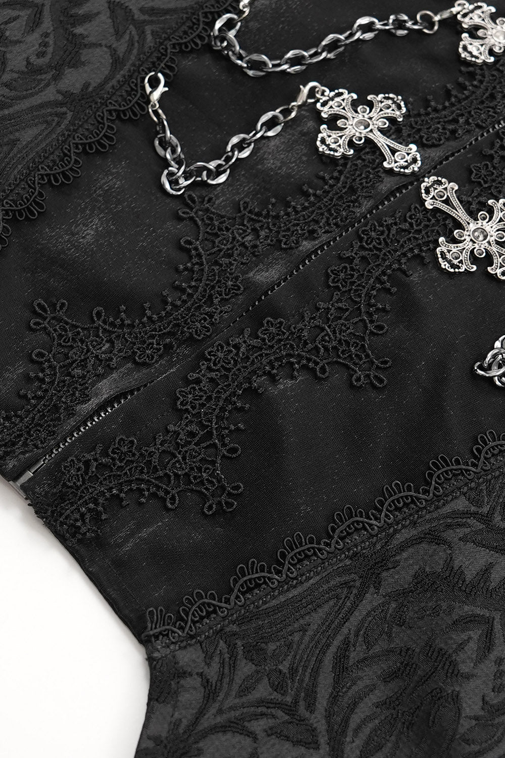 Black Bishop Vampire Goth Vest