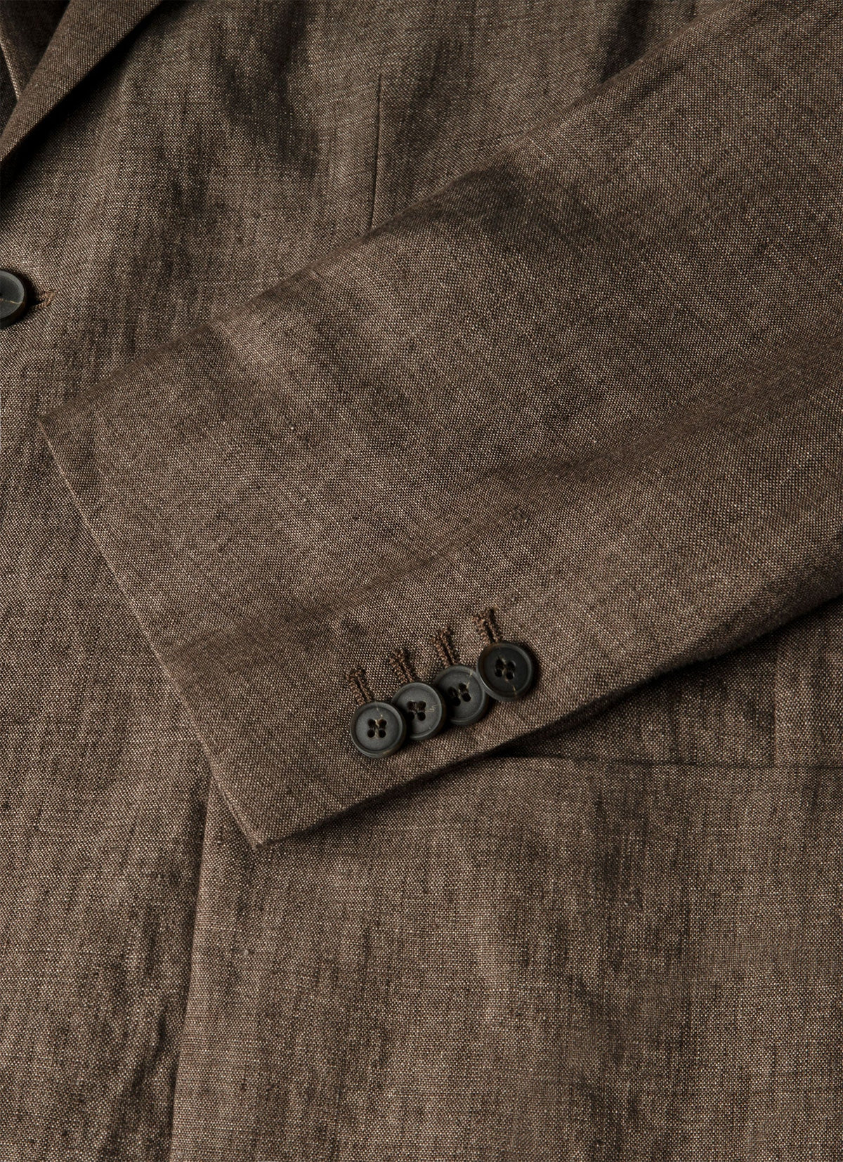 Mens Linen Blazer In Dark Walnut Mjac7186 Brgw