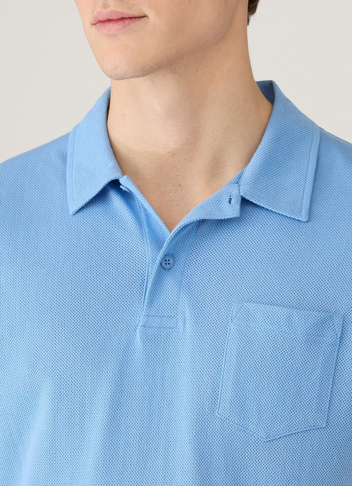 Mens Riviera Polo Shirt In Azure Blue Mpol1026 Buww
