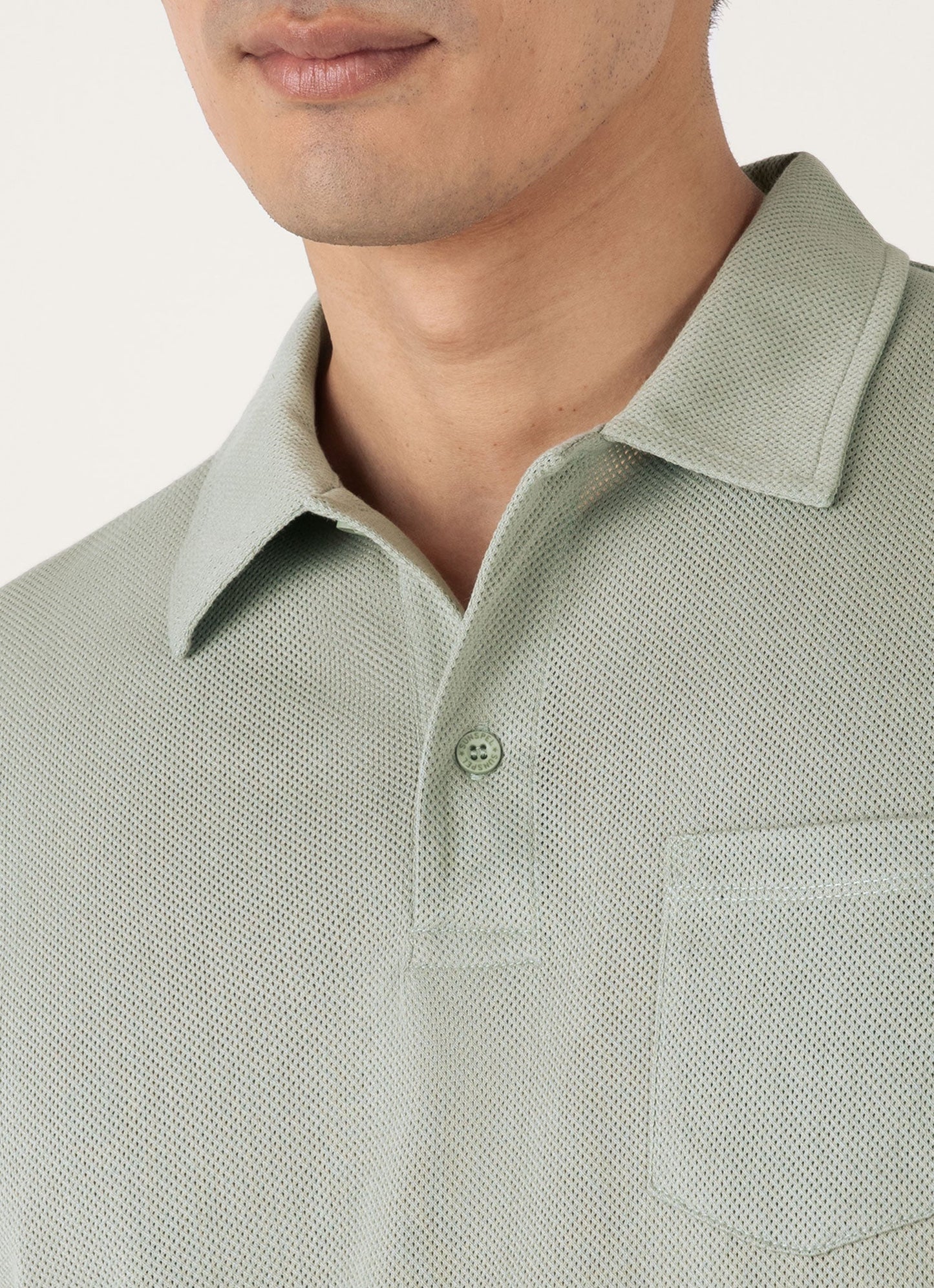 Mens Riviera Polo Shirt In Pastel Green Mpol1026 Gnii