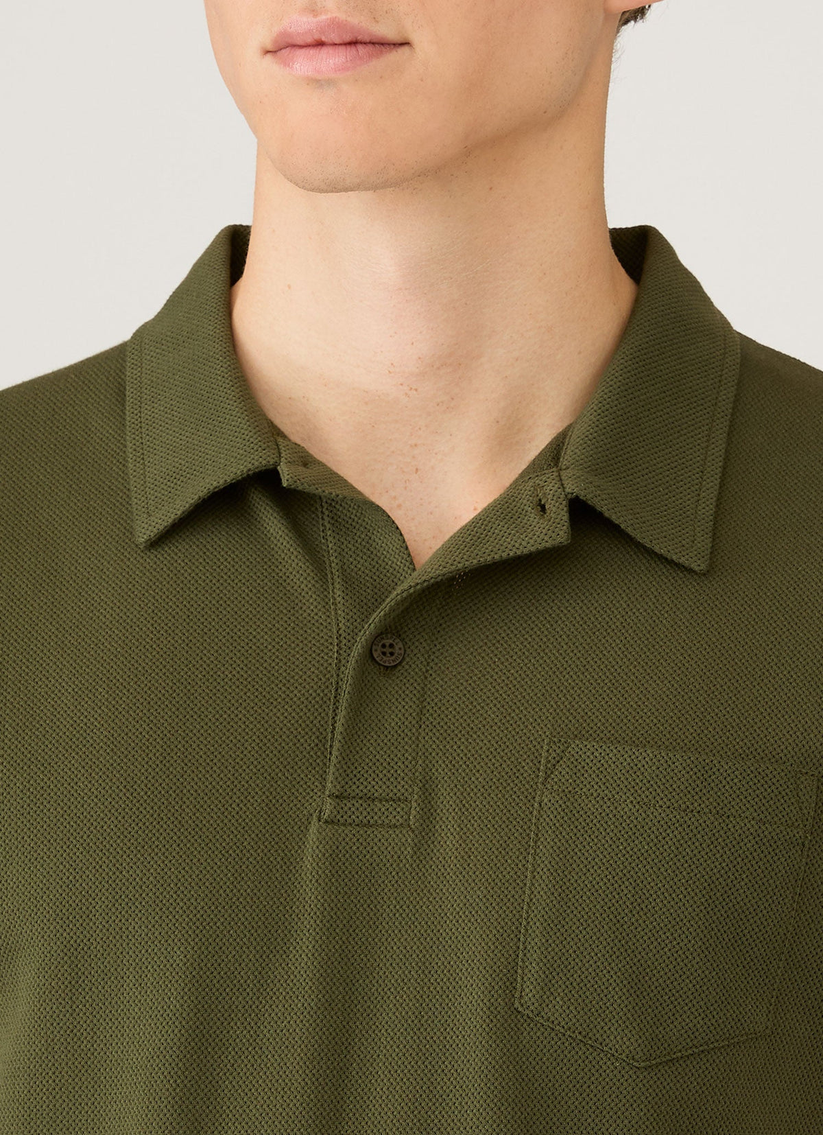 Mens Riviera Polo Shirt In Deep Olive Mpol1026 Gniz