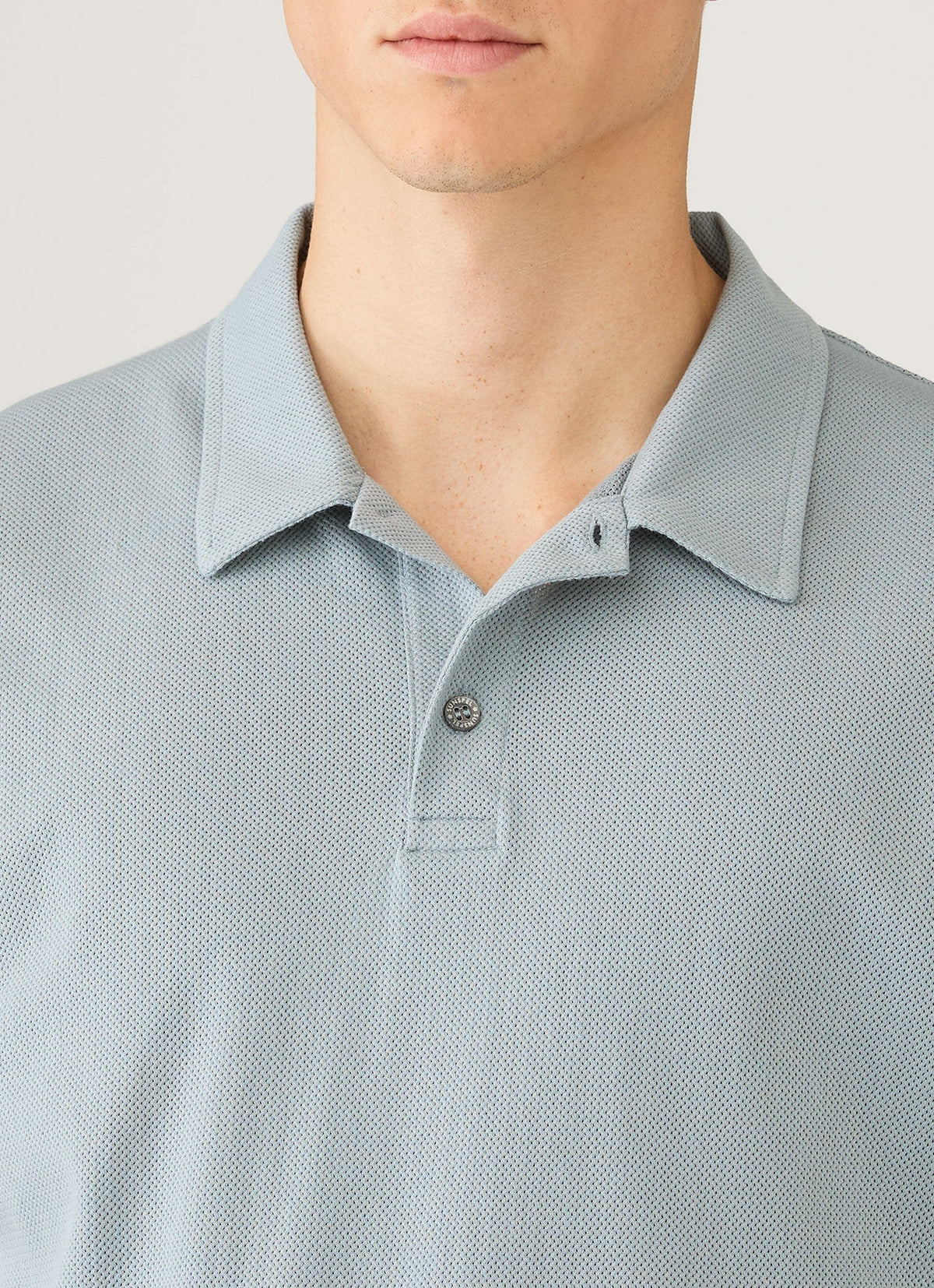 Mens Regular Fit Riviera Polo Shirt In Stone Blue Mpol1076 Buwt