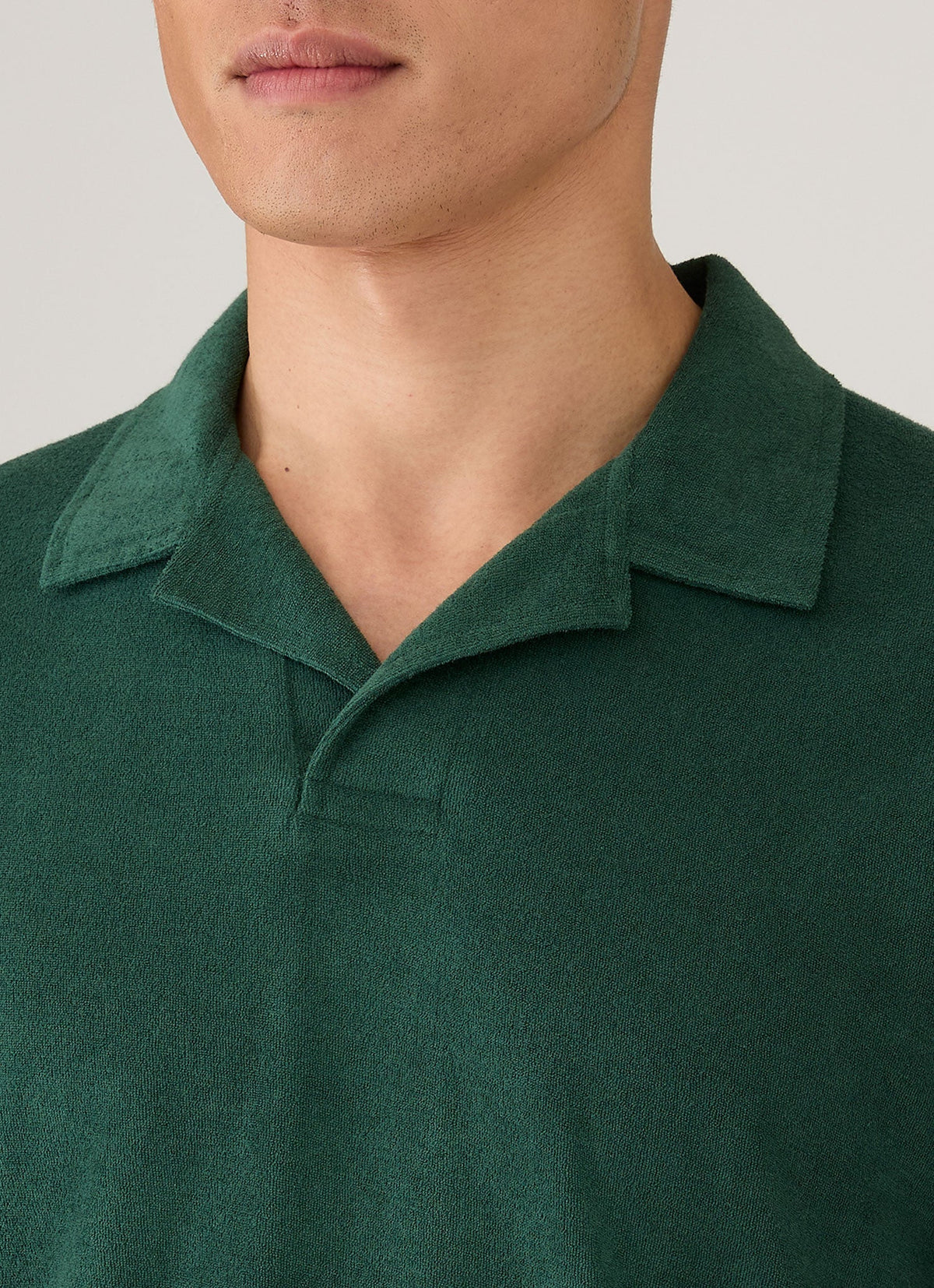 Mens Towelling Polo Shirt In Forest Mpol1574 Gnjd