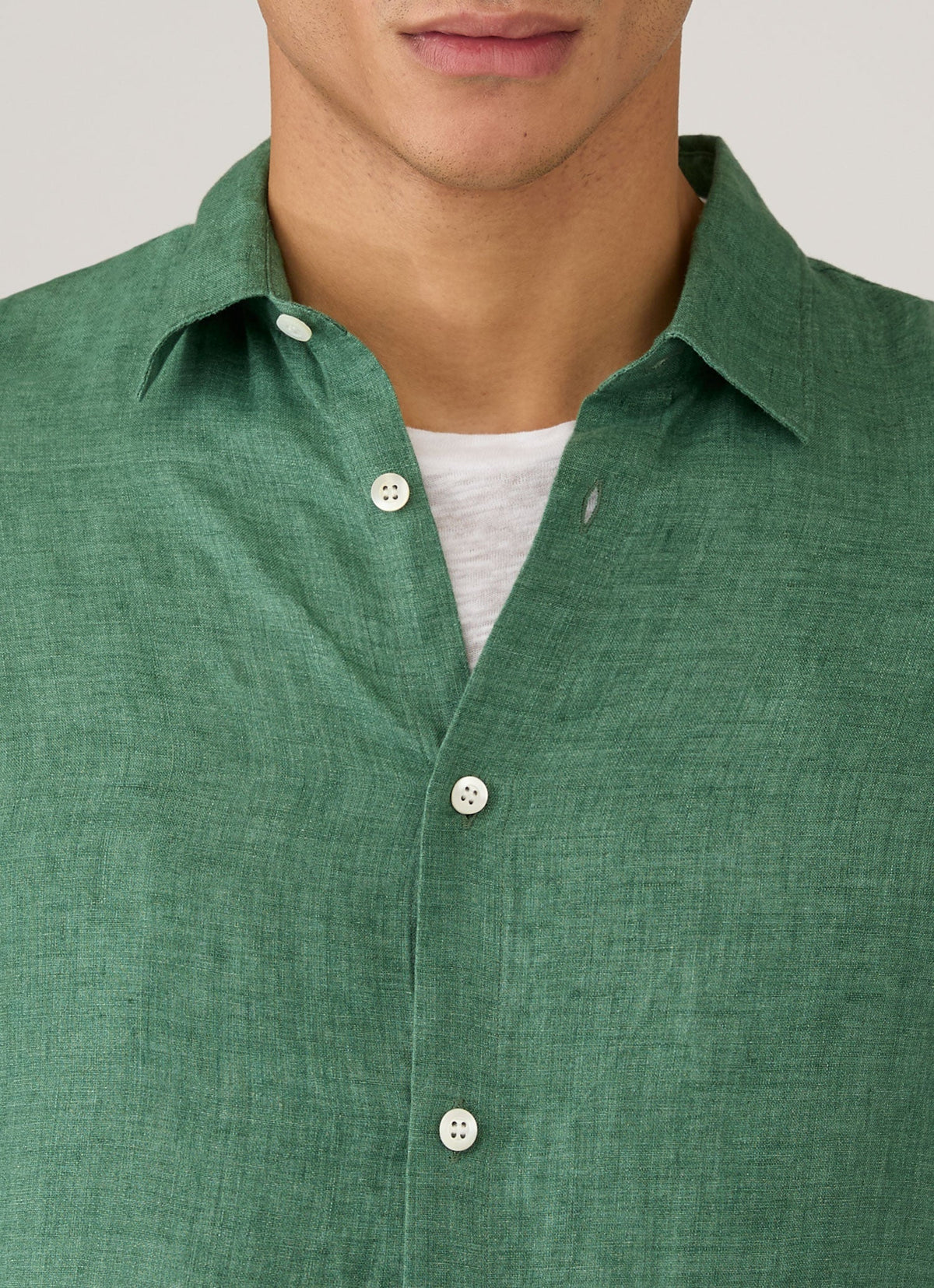 Mens Linen Shirt In Bright Green Msht2106 Gnjc