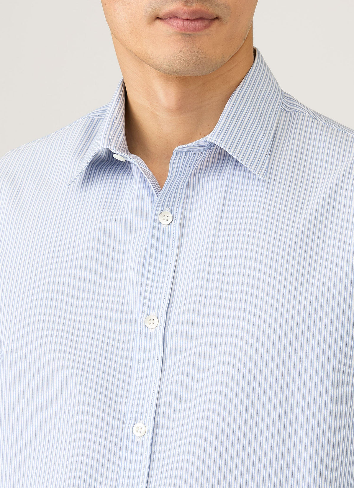 Mens Poplin Shirt In White Blue Navy Msht2153 Stoj
