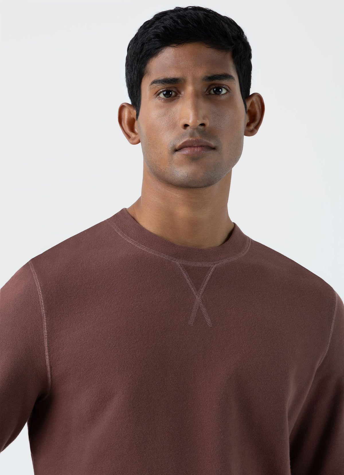 Mens Loopback Sweatshirt In Brown Mswe1516 Bret