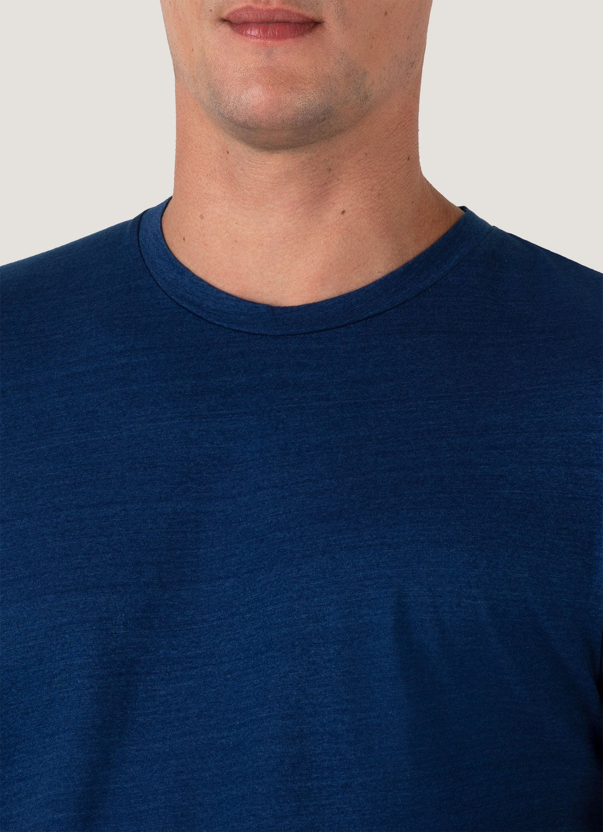 Mens Indigo Dyed Cotton Riviera T Shirt In Real Indigo