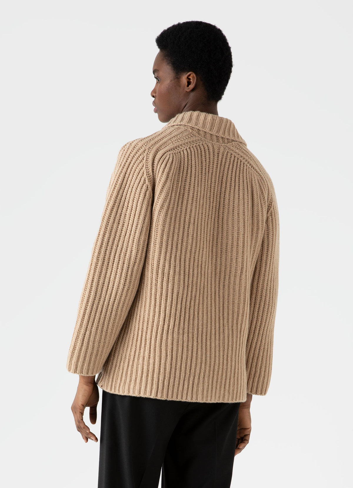 Womens Knitted Cardigan In Light Camel Wcar8189 Brat
