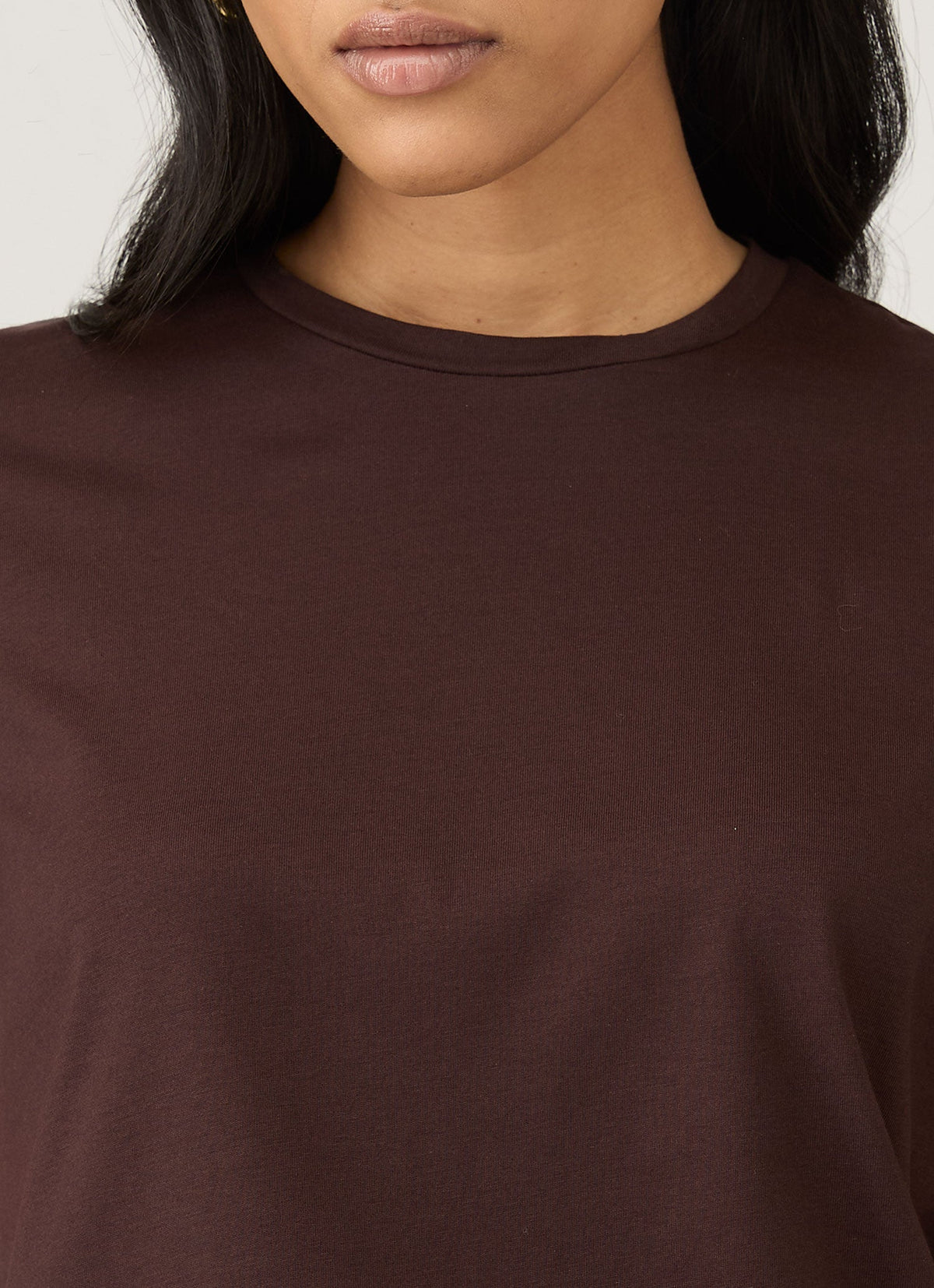 Womens Boy Fit Tshirt In Truffle Wtsh0087S Brgd