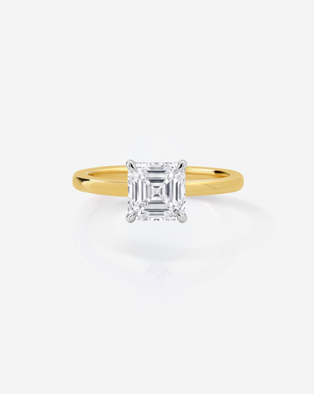 Asscher Lab Diamond Pinky Ring