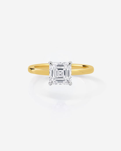 Asscher Lab Diamond Pinky Ring