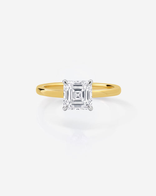 Asscher Lab Diamond Pinky Ring