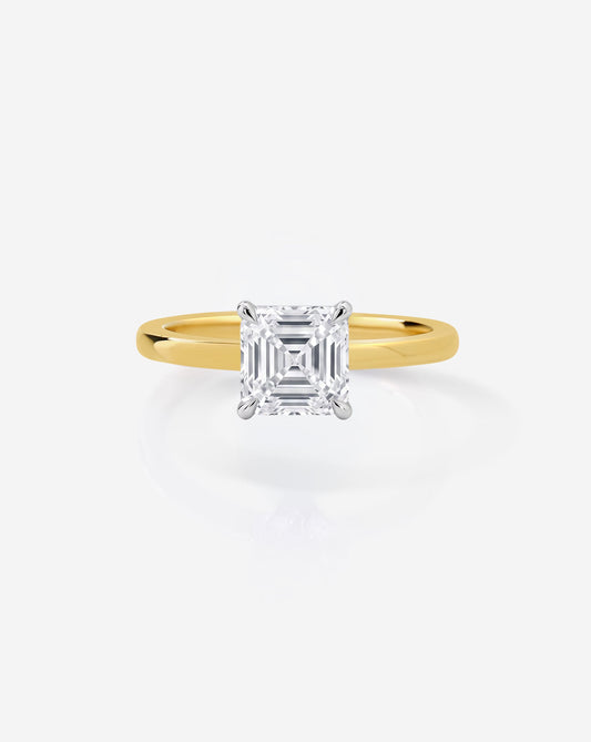 Asscher Lab Diamond Pinky Ring