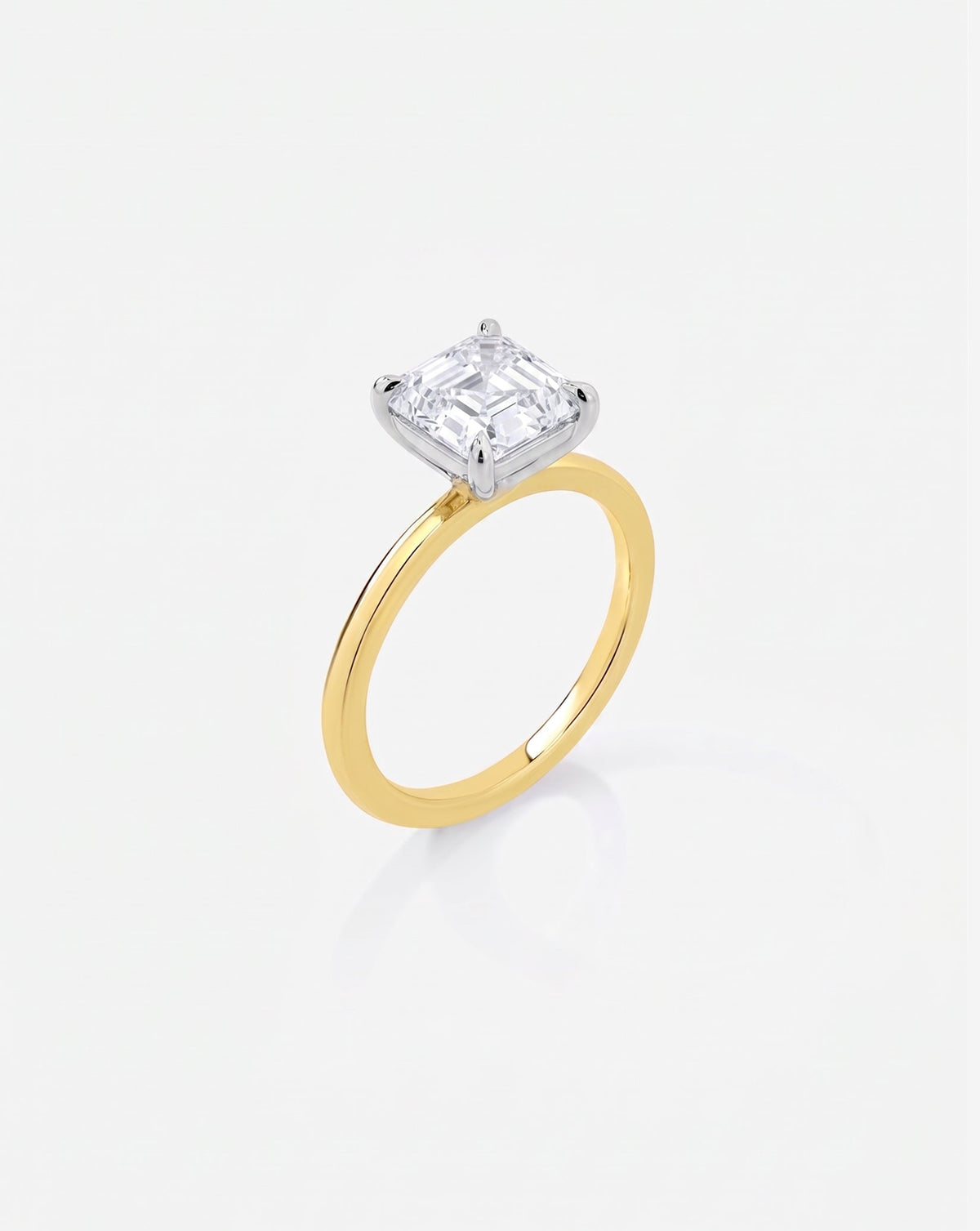 Asscher Lab Diamond Pinky Ring