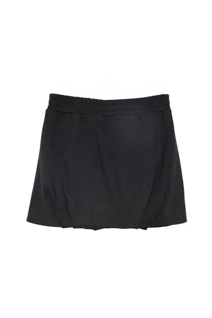 Black Scuba Bubble Mini Skirt