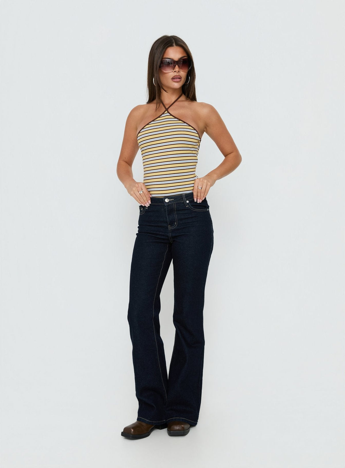 Aethoria Arrowneck Bodysuit Multi Stripe