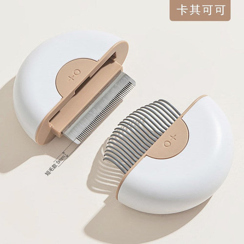 M-PETS - 2 in 1 Mini Pet Comb for short hair - Brown