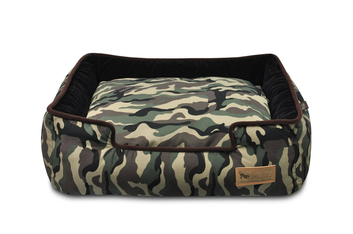 P.L.A.Y. Pet Lifestyle and You - Camouflage Lounge Bed - Green (Medium)