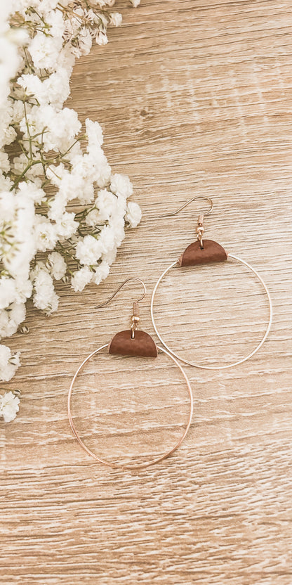 Beautiful Leather Hoop Earrings