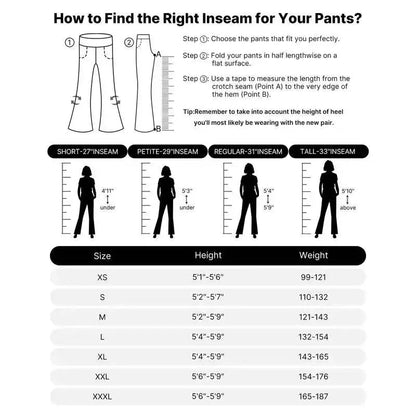 Women’s High-Waisted Wide-Leg Pants – Comfortable Business Casual Trousers with Pockets