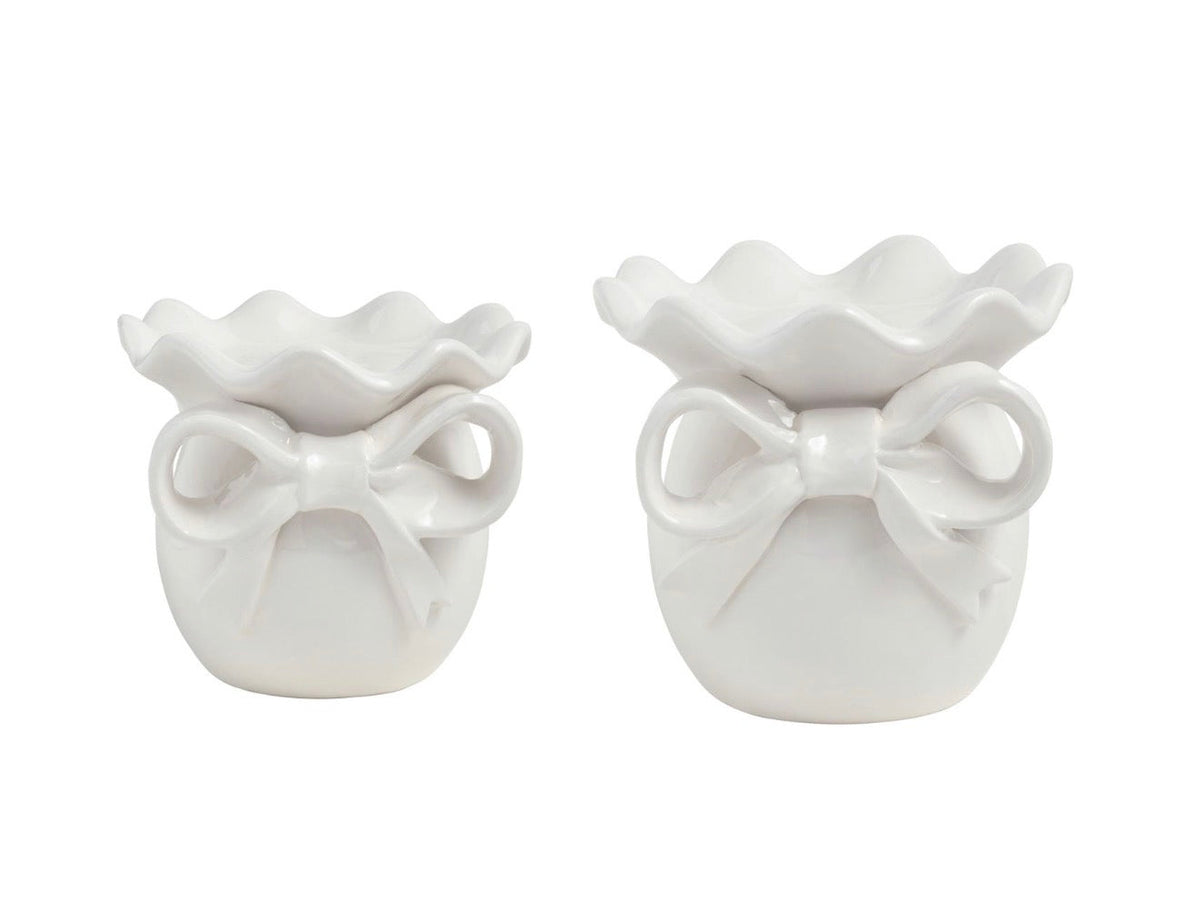 Bow pillar candle holder