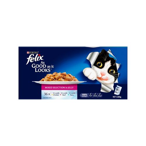Felix - 85g As Good As It Looks Mixed Selections in Jelly Wet Cat Food - 36 Pack