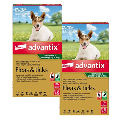 Advantix - For Small Dogs & Pups Up To 4Kg (Green)