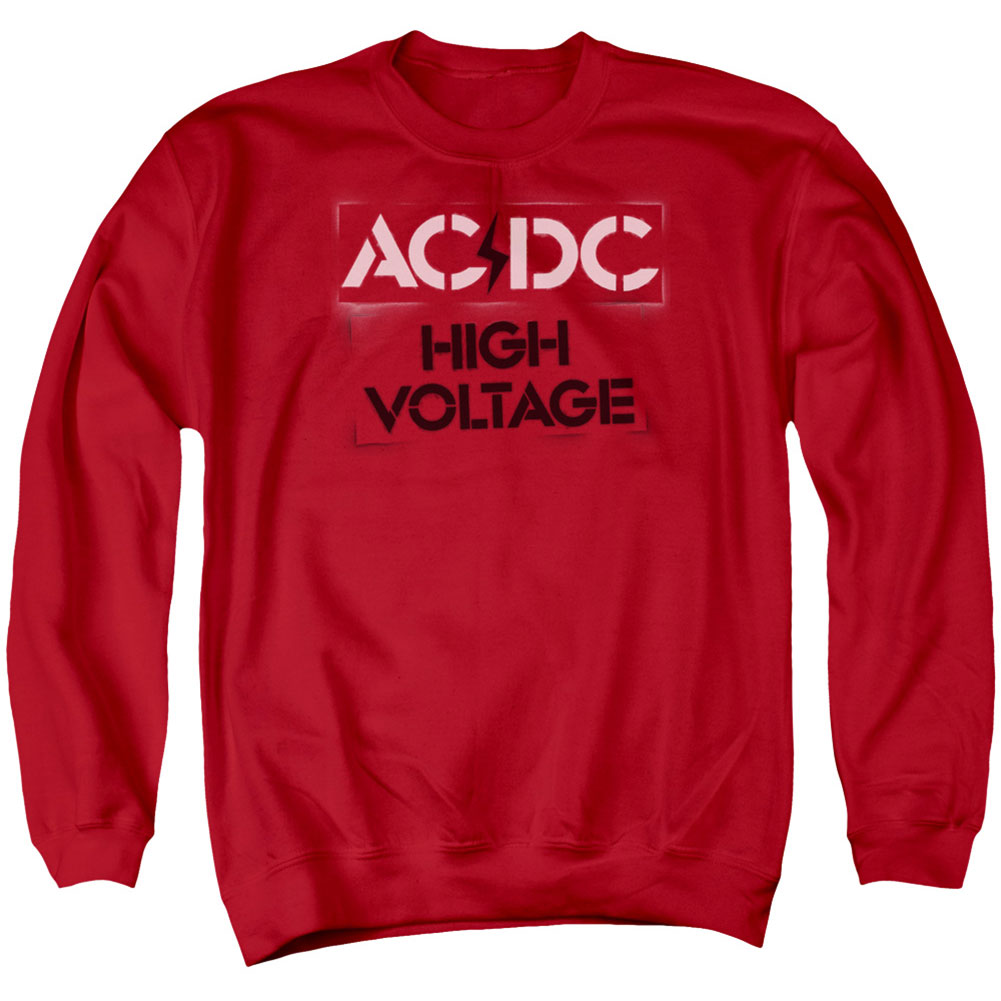 AC/DC High Voltage Stencil Adult Sweatshirt