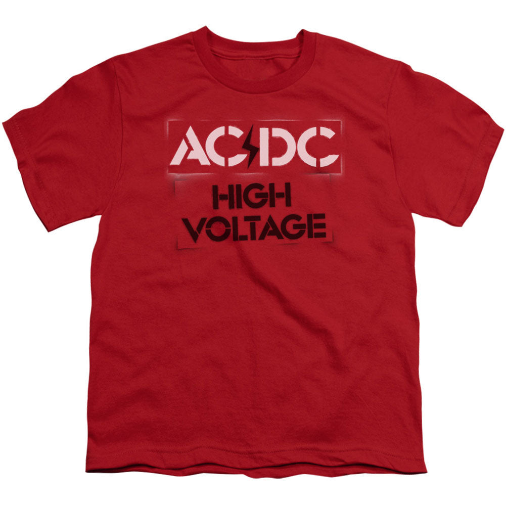 AC/DC High Voltage Stencil Youth T-shirt