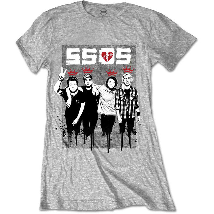 5 Seconds Of Summer 2 Finger Drip Junior Top