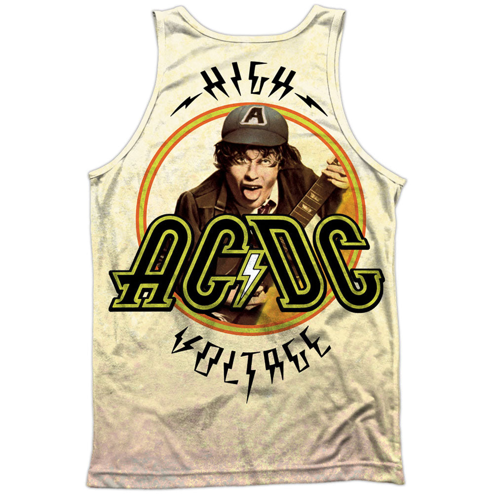 AC/DC Higher Voltage 100% Poly Front/Back Print Mens Tank