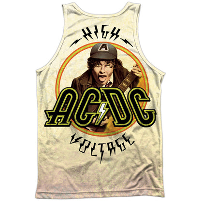 AC/DC Higher Voltage 100% Poly Front/Back Print Mens Tank