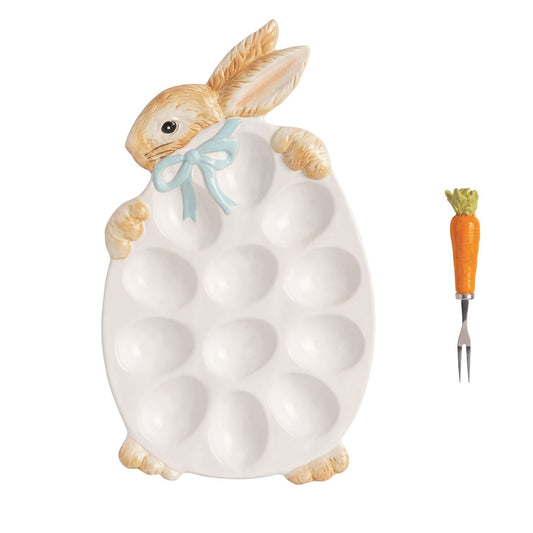 Bunny deviled egg platter
