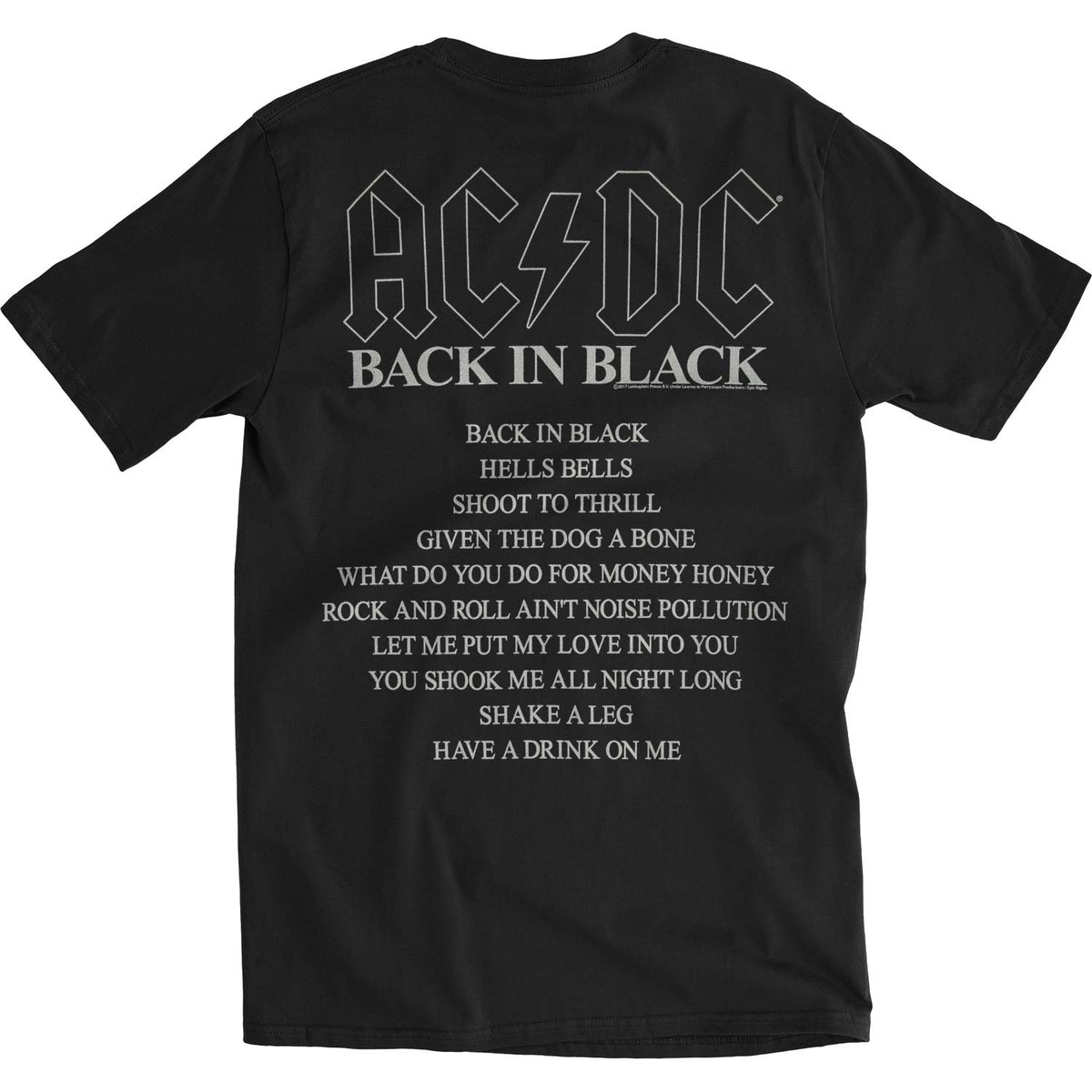 AC/DC Black Slim Fit T-shirt