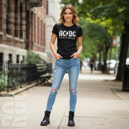 AC/DC Back In Black Junior Top