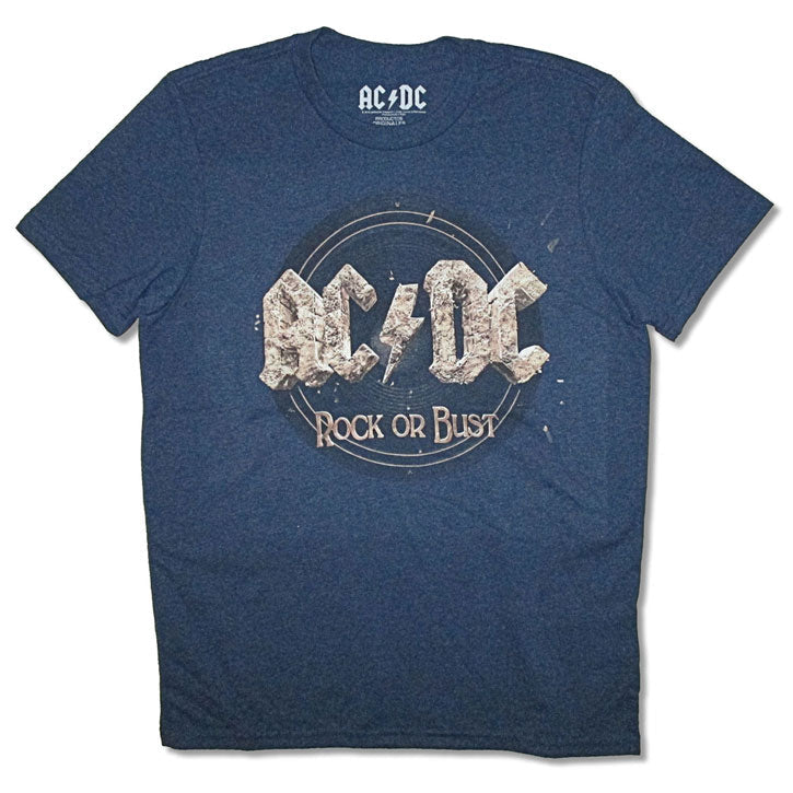 AC/DC Blues Explosion Navy Blue Tee T-shirt